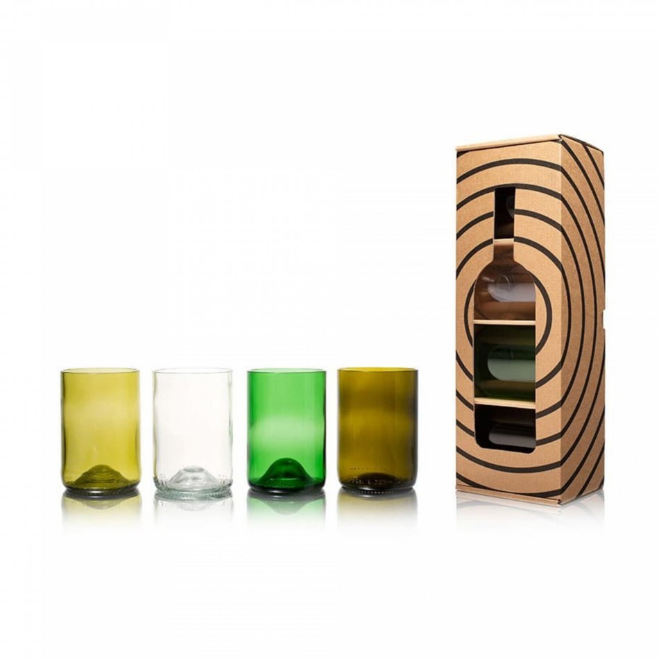 Rebottled Glazen - 4-pack - Mix